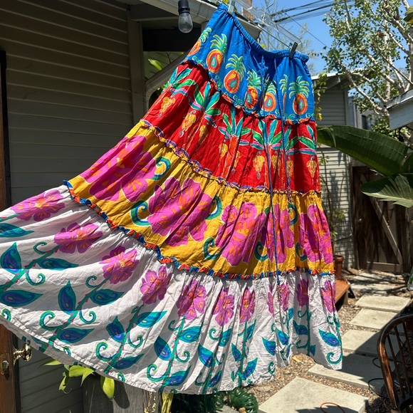 FARM RIO VIVID GARDEN MAXI SKIRT - Picture 2 of 5